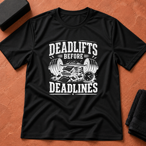 Deadlifts Before Deadlines T-Shirt
